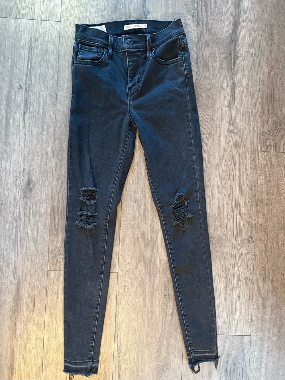720 High Rise Super Skinny Jeans - Black